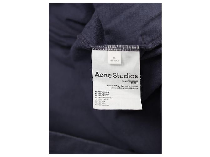 Autre Marque Sudadera oversized ACNE STUDIOS Índigo desvanecido Algodón XL Azul marino - vista 4