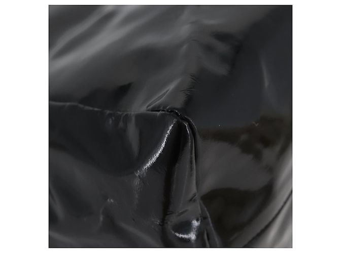 Borsa a mano PRADA in pelle verniciata nera argento Auth bs33735 Nero - vista 15