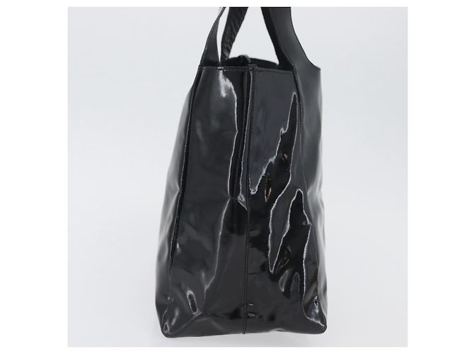 Borsa a mano PRADA in pelle verniciata nera argento Auth bs33735 Nero - vista 4