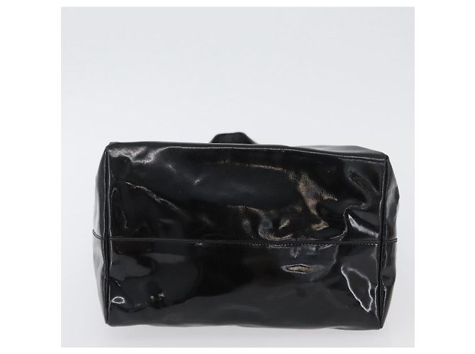Borsa a mano PRADA in pelle verniciata nera argento Auth bs33735 Nero - vista 5
