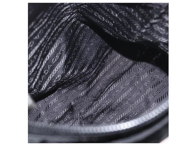 Borsa a Spalla PRADA in Nylon Nero Argento Autentica bs33911 - vista 11