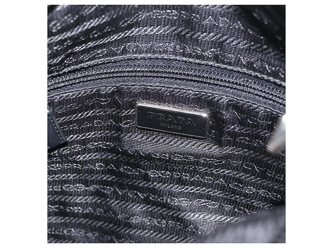 Borsa a Spalla PRADA in Nylon Nero Argento Autentica bs33911 - vista 19