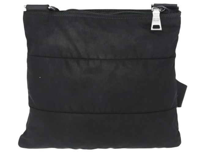 Borsa a Spalla PRADA in Nylon Nero Argento Autentica bs33911 - vista 2