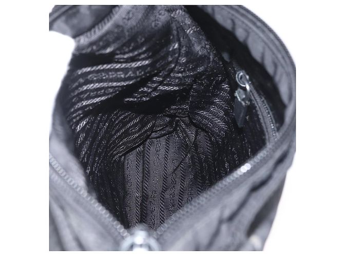 Borsa a Spalla PRADA in Nylon Nero Argento Autentica bs33911 - vista 20