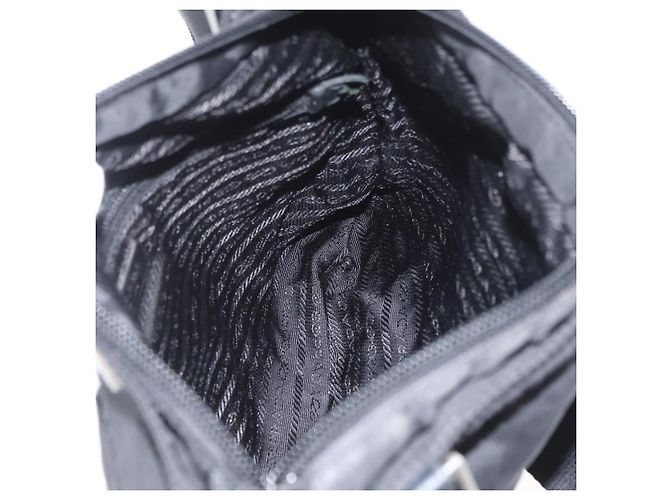 Borsa a Spalla PRADA in Nylon Nero Argento Autentica bs33911 - vista 21