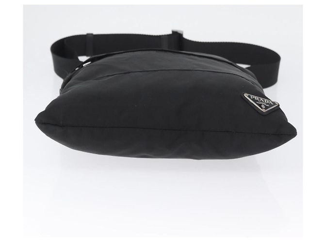 Borsa a Spalla PRADA in Nylon Nero Argento Autentica bs33911 - vista 5