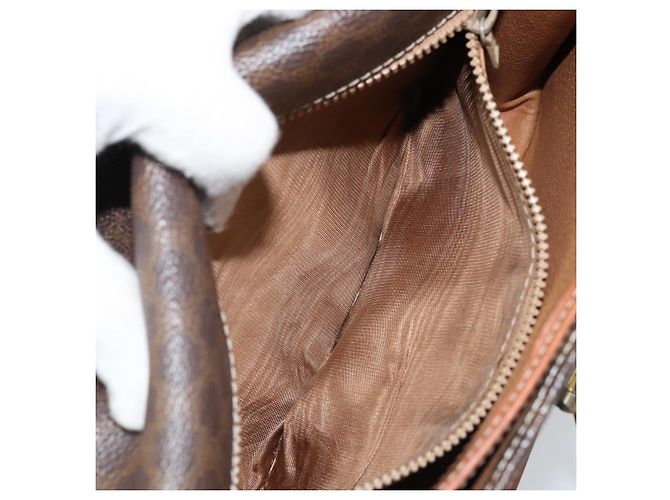 Céline Borsa a Spalla in Tela Macadam CELINE in Pelle PVC Marrone Oro Auth ka3071 D'oro - vista 11