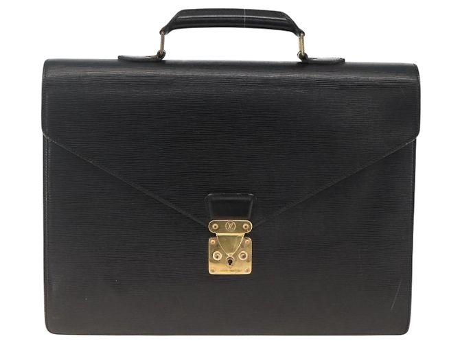 LOUIS VUITTON Epi Serviette Conseiller Borsa Business Nera M54422 LV Auth ka3192 Nero - vista 13