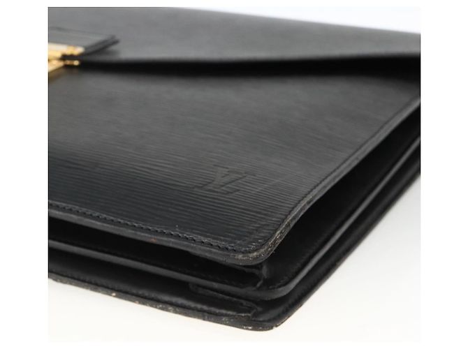 LOUIS VUITTON Epi Serviette Conseiller Borsa Business Nera M54422 LV Auth ka3192 Nero - vista 9