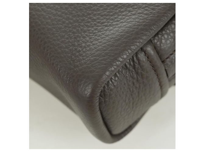 PRADA Vitterodino Borsa a Spalla Pelle Grigia Argento 2VH184 Auth ARZ688SAM Marrone - vista 15