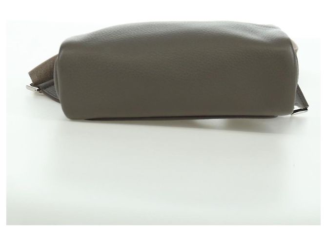 PRADA Vitterodino Borsa a Spalla Pelle Grigia Argento 2VH184 Auth ARZ688SAM Marrone - vista 5
