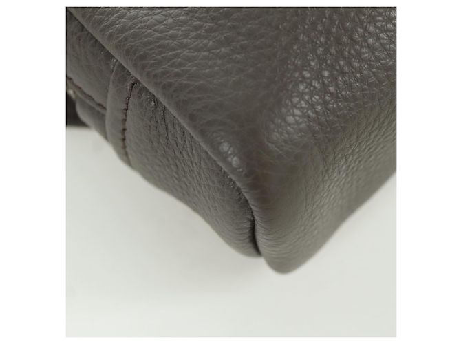 PRADA Vitterodino Borsa a Spalla Pelle Grigia Argento 2VH184 Auth ARZ688SAM Marrone - vista 9