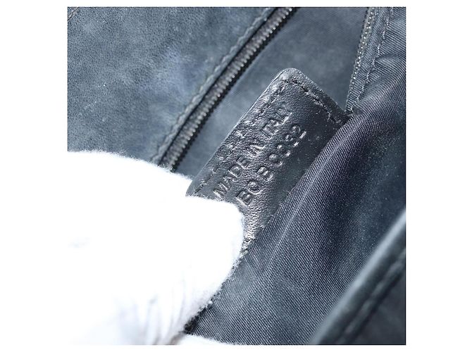 Borsa a mano in tela Trotter Christian Dior nera argento Auth BSZ335 Nero - vista 12