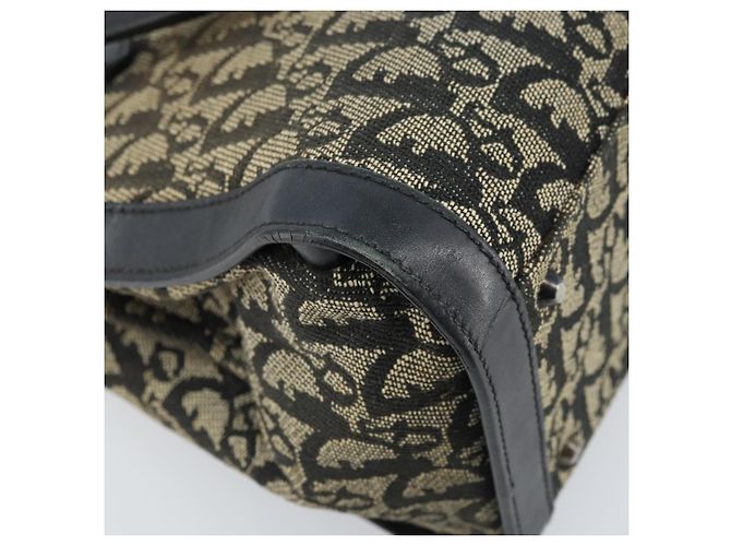 Borsa a mano in tela Trotter Christian Dior nera argento Auth BSZ335 Nero - vista 16