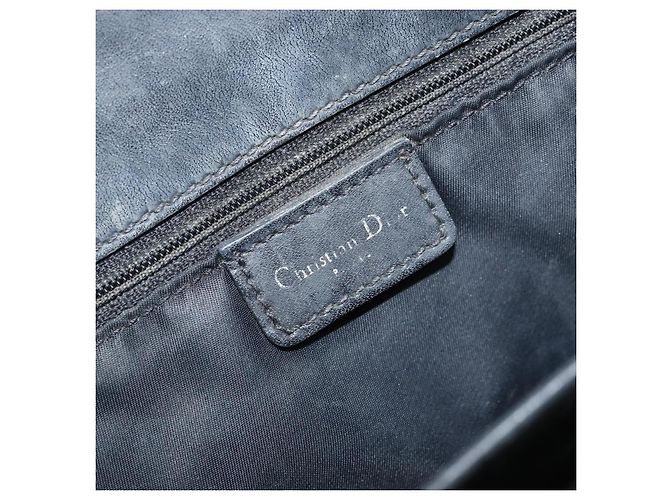 Borsa a mano in tela Trotter Christian Dior nera argento Auth BSZ335 Nero - vista 19