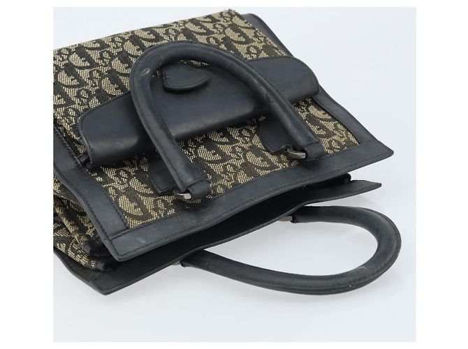 Borsa a mano in tela Trotter Christian Dior nera argento Auth BSZ335 Nero - vista 6