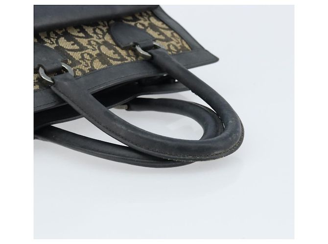 Borsa a mano in tela Trotter Christian Dior nera argento Auth BSZ335 Nero - vista 7