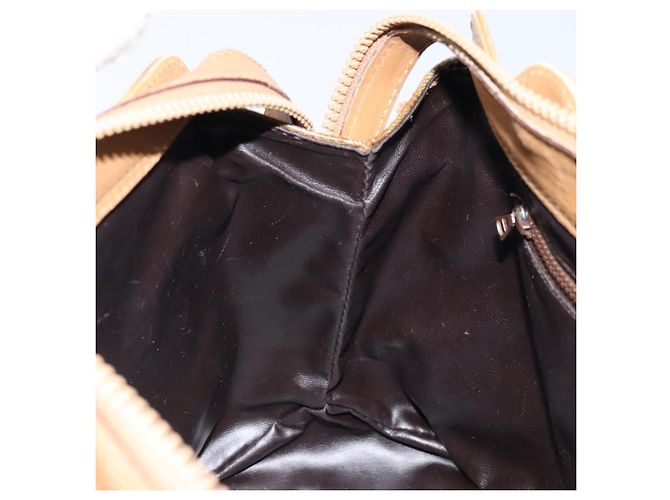 Céline Borsa a mano in tela Macadam CELINE PVC Beige Oro Auth ARZ059 D'oro - vista 21