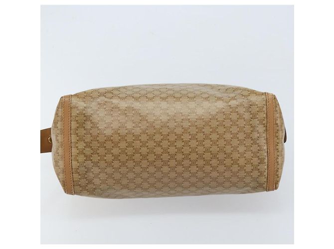 Céline Borsa a mano in tela Macadam CELINE PVC Beige Oro Auth ARZ059 D'oro - vista 5