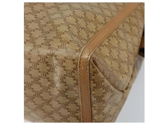 Céline Borsa a mano in tela Macadam CELINE PVC Beige Oro Auth ARZ059 D'oro - vista 9