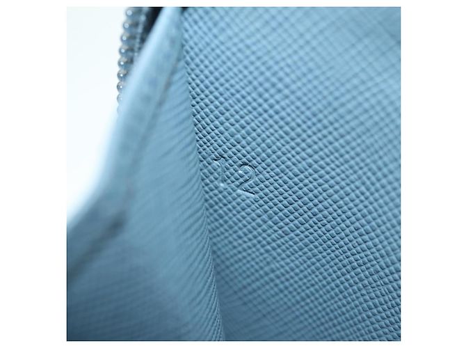 PRADA Portafoglio Compatto Rotondo Nylon Azzurro Chiaro 1ML605 Auth am11040V Blu chiaro - vista 12