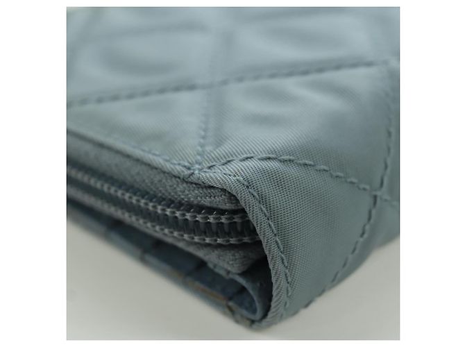 PRADA Portafoglio Compatto Rotondo Nylon Azzurro Chiaro 1ML605 Auth am11040V Blu chiaro - vista 15