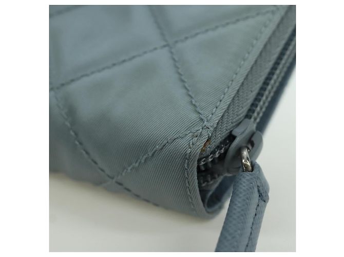 PRADA Portafoglio Compatto Rotondo Nylon Azzurro Chiaro 1ML605 Auth am11040V Blu chiaro - vista 16