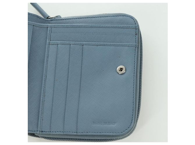 PRADA Portafoglio Compatto Rotondo Nylon Azzurro Chiaro 1ML605 Auth am11040V Blu chiaro - vista 20