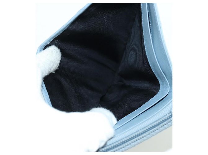 PRADA Portafoglio Compatto Rotondo Nylon Azzurro Chiaro 1ML605 Auth am11040V Blu chiaro - vista 23