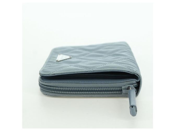 PRADA Portafoglio Compatto Rotondo Nylon Azzurro Chiaro 1ML605 Auth am11040V Blu chiaro - vista 3