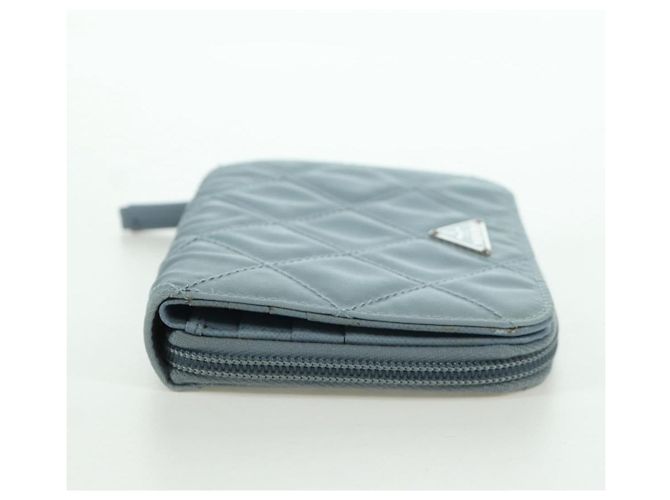 PRADA Portafoglio Compatto Rotondo Nylon Azzurro Chiaro 1ML605 Auth am11040V Blu chiaro - vista 4