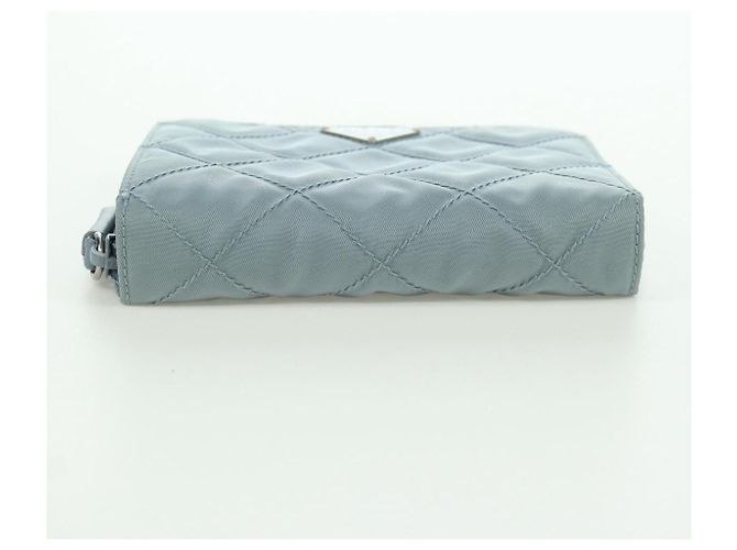 PRADA Portafoglio Compatto Rotondo Nylon Azzurro Chiaro 1ML605 Auth am11040V Blu chiaro - vista 6