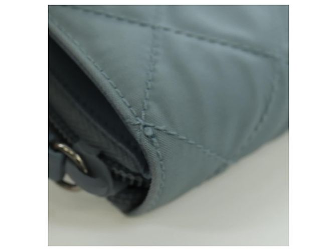 PRADA Portafoglio Compatto Rotondo Nylon Azzurro Chiaro 1ML605 Auth am11040V Blu chiaro - vista 7