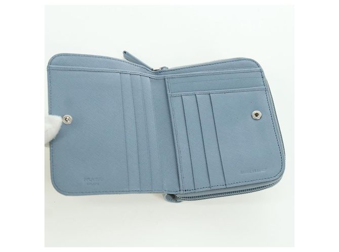 PRADA Portafoglio Compatto Rotondo Nylon Azzurro Chiaro 1ML605 Auth am11040V Blu chiaro - vista 9