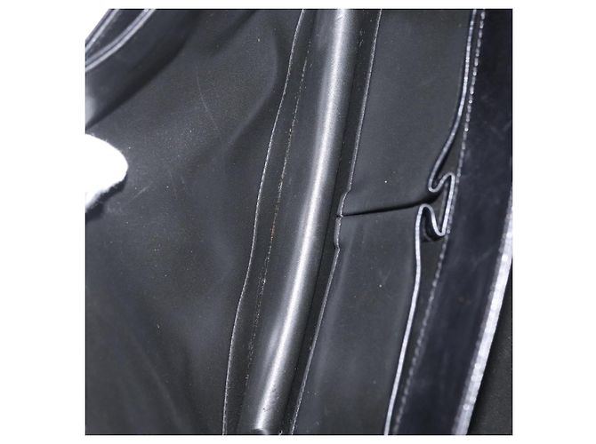 Céline Bolsa de mão CELINE em couro preto e dourado Auth ARZ427 - vista 22
