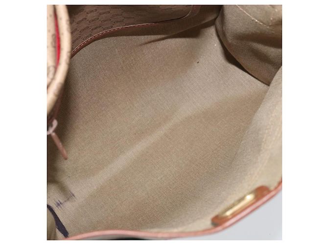Borsa a Spalla GUCCI Micro GG Supreme Web Sherry Line PVC Beige Oro Auth 174437 D'oro - vista 11
