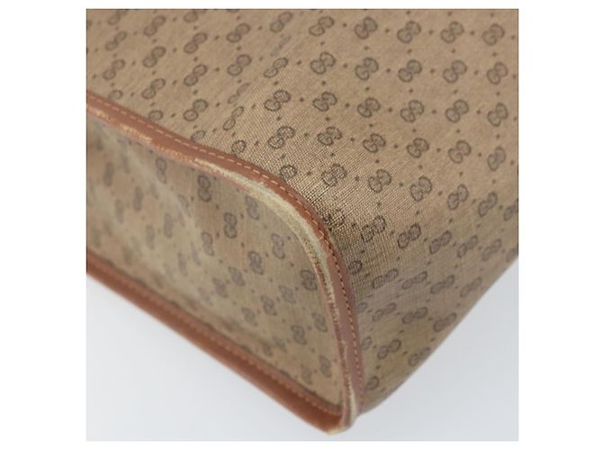 Borsa a Spalla GUCCI Micro GG Supreme Web Sherry Line PVC Beige Oro Auth 174437 D'oro - vista 16
