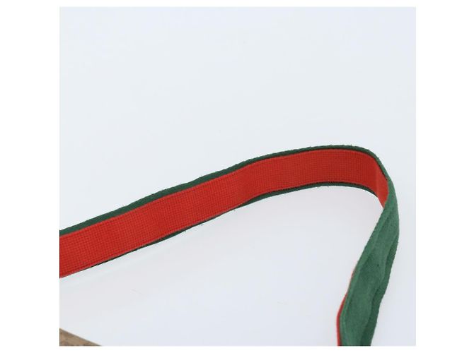 Borsa a Spalla GUCCI Micro GG Supreme Web Sherry Line PVC Beige Oro Auth 174437 D'oro - vista 8
