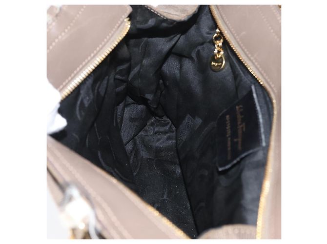Borsa a Spalla Salvatore Ferragamo in Tela Marrone Oro Auth BA11433 D'oro - vista 19