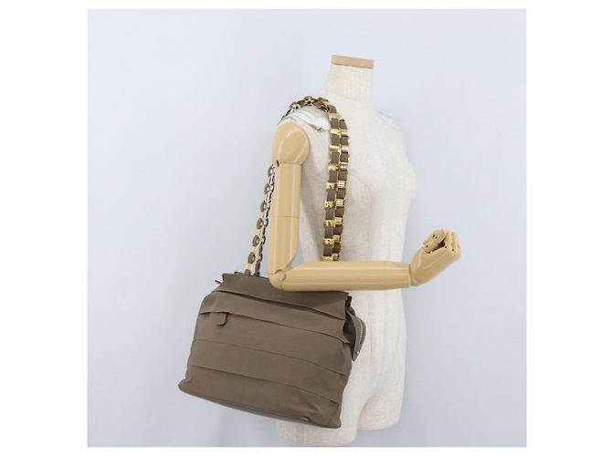Borsa a Spalla Salvatore Ferragamo in Tela Marrone Oro Auth BA11433 D'oro - vista 22
