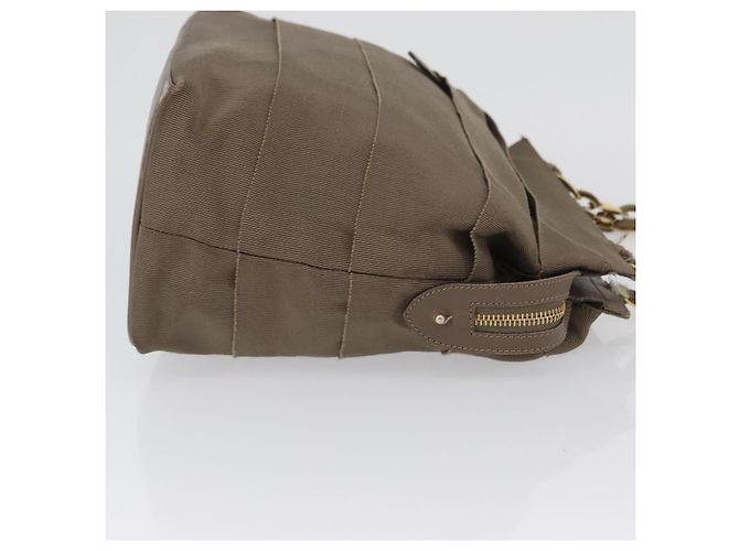 Borsa a Spalla Salvatore Ferragamo in Tela Marrone Oro Auth BA11433 D'oro - vista 3