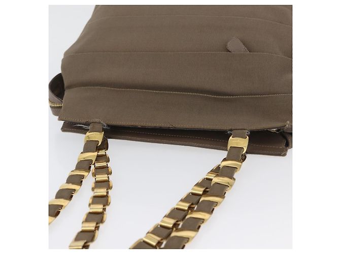 Borsa a Spalla Salvatore Ferragamo in Tela Marrone Oro Auth BA11433 D'oro - vista 6