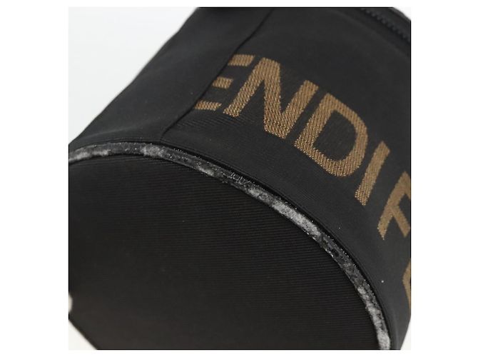 Borsa a Mano FENDI Nylon Nero Oro Auth 174605 D'oro - vista 15