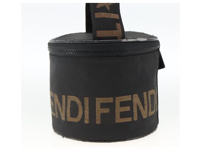 Borsa a Mano FENDI Nylon Nero Oro Auth 174605 D'oro - vista 4