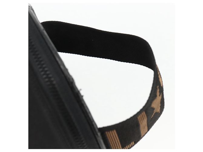 Borsa a Mano FENDI Nylon Nero Oro Auth 174605 D'oro - vista 8