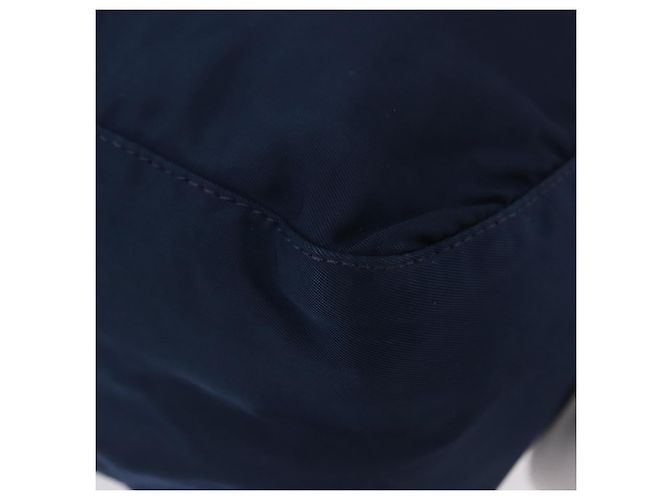 Borsa a Spalla PRADA in Nylon Blu Navy Argento Auth BA11437 - vista 15