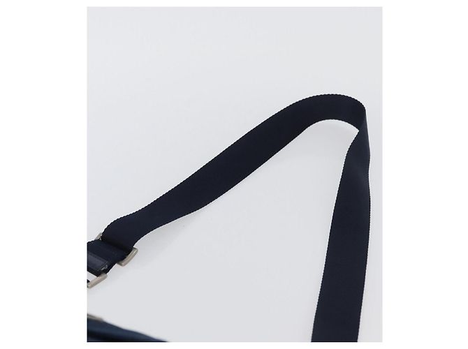 Borsa a Spalla PRADA in Nylon Blu Navy Argento Auth BA11437 - vista 8