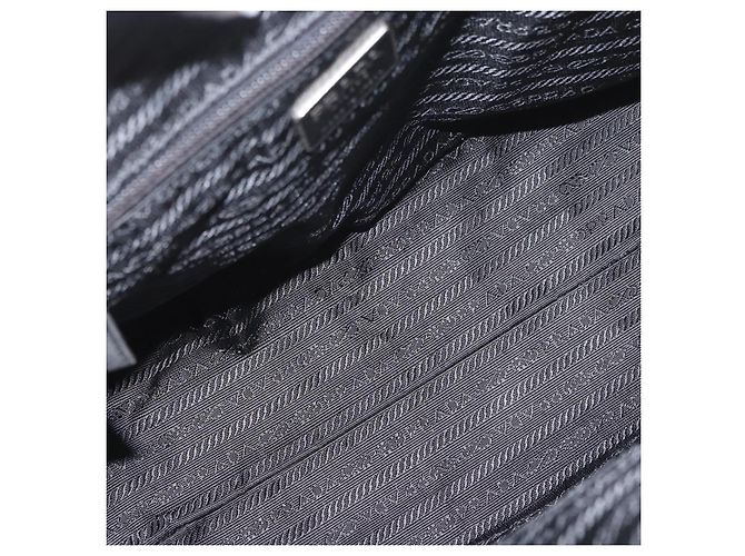 PRADA Borsa a mano in nylon nero Auth bs33933 - vista 11