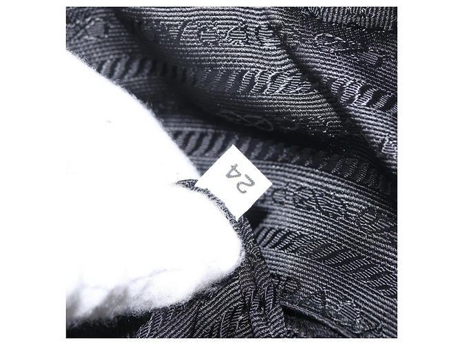 PRADA Borsa a mano in nylon nero Auth bs33933 - vista 12