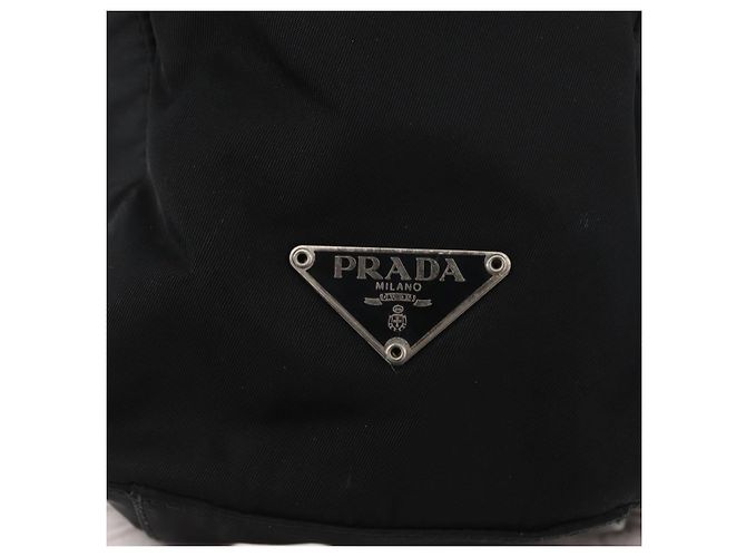 PRADA Borsa a mano in nylon nero Auth bs33933 - vista 17
